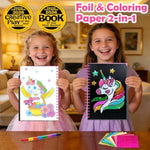 Foil Art Craft Kit for Kids, Mermaid, Princess, Flower & Cat Designs