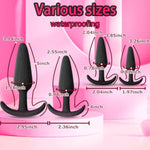 4Pcs Silicone Anal Plug Trainer Set For Beginners To Advanced Player Anchor Design Anal Plug Set For Comfortable Long-Term Wear Backdoor Training Set For Men Women Couples (4Pcs) Fba