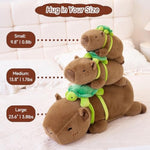 Weighted Stuffed Animals Capybara Plush, Weighted Capybara Stuffed Animals With Turtle Backpack, Soft Pillow Toy For Kids Adults, Birthday Present & Christmas Gifts 9.8 Inch, 0.8 Lb