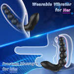 Prostate Massager Anal Beads Vibrator Sex Toys For Men, Anal Plug P Spot Massager Male Sex Toy With 9 Tapping 9 Vibrating, App Control Vibrating Butt Plug Anal Dildo For Multi-Stimulation