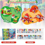 Party Favors For Boys Girls Ages 6 8 10 12, 22 Pack Animals Building Block Toy Stocking Stuffers Classroom Prizes Goodie Bags Fillers Building Set, Valentines Day Christmas Birthday Gifts For Kids