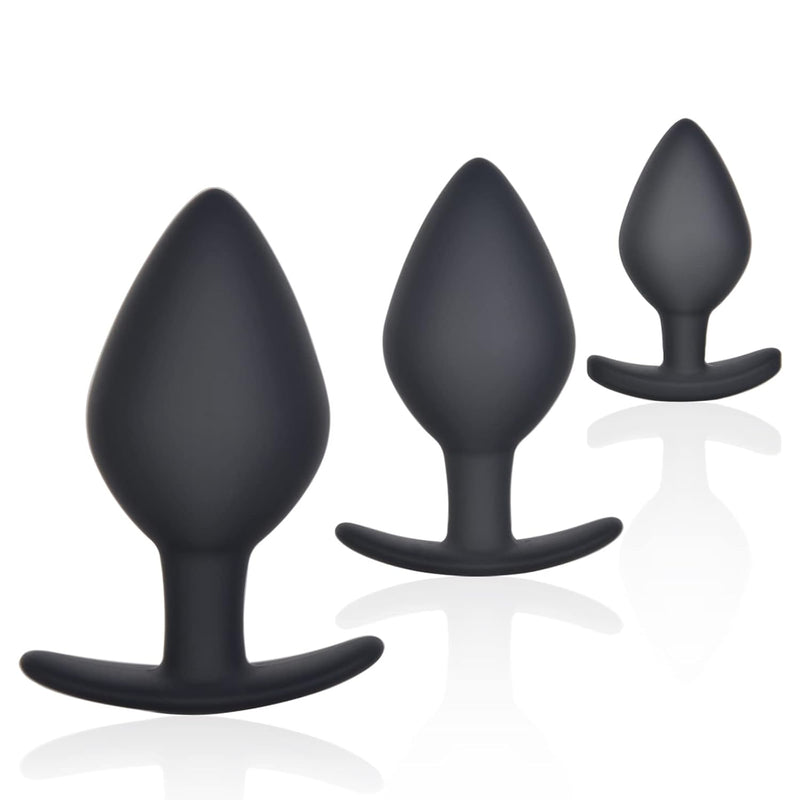 Butt Plug3Pcs Silicone Anal Plugs Training SetOmfortable Long-Term Wear Silicone Anal PlugBeginners Advanced UsersSex Toys For Couples