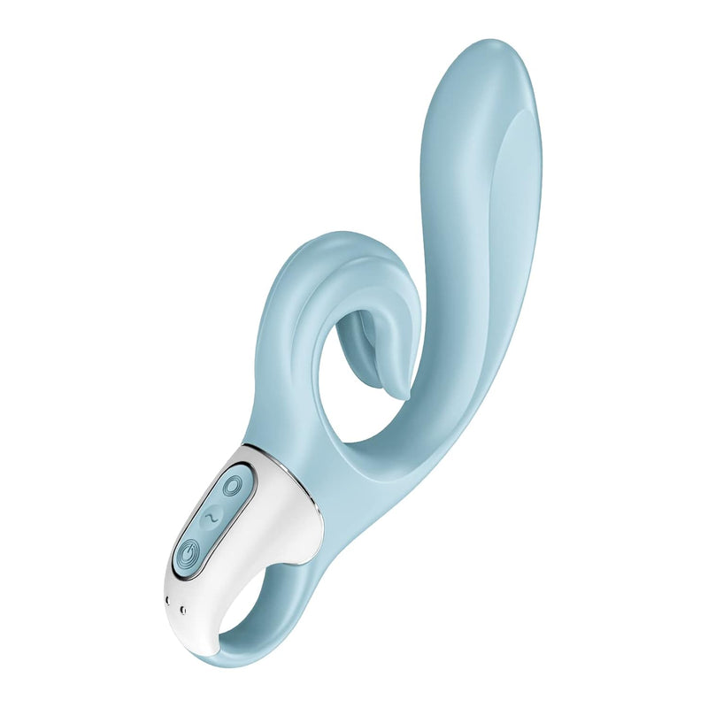 Love Me Rabbit Vibrator - G-Spot And Clitoris Stimulation, Vibrating Dildo With Flexible Shape, Nubbed Clit Stimulator, Adult Sex Toy For Women - Waterproof, Rechargable (Light Blue)