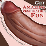 10 Inch Dual Density Silicone Big Dildos No Balls With Realistic Venis, 2.6'' Diameter Huge Thick Dildo With Suction Cup For Hands-Free And Anal Play, G-Spot Giant Girthy Dildo Sex Toys For Women Men