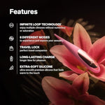 Dot Travel Female Petite Clitoral Vibrator, Mini With Figure-8 Motion, Discreet With 8 Pleasure Settings, Purple