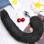 Fox Tail Anal Butt Plug Sex Toys For Cospaly (Black)