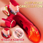 Vibrator Dildo Adult Sex Toy - G Spot Vibrators Womens Sex Toys With 7 Double Tongue Licking Flapping & 10 Vibration For Clitoral Juguetes Sexuales?Rabbit Vibrator Sex Toys For Women & Couple