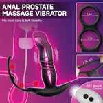Male Sex Toys For Men Prostate Massager-3 In 1 Vibrating Cock Ring Penis Ring Taint Stimulator With Remote Control,7 Modes Anal Toys Butt Plug G Spot Vibrator Dildo Vibrating Anal Plug