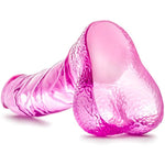 Naturally Yours Ding Dong - 5 1/2 Inch Realistic Smooth Slim Translucent Beginner Stimulating Dildo - Fragrance Free Small Curved Female Male Adult Toys - Sex Toy For Couples - Pink