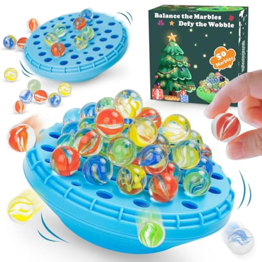 Marble Balance Game, Wobble Marble Stacking Game For Kids 6+, Family ...