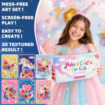 24 Pack Butterfly Poke Art Kit for Girls, Sticker Crafts, Party Favors, Classroom Rewards