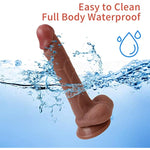 8.7" Realistic Dildo With Strong Suction Cup - Double-Layer Silicone Sex Toy & Anal Dildo, Harness Strap-On Compatible Adult Toys, Dildos & Sex Toys For Women (Red)