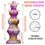 7.67" Small Beginner Monster Silicone Dog Knot Dildo Fantasy Dragon Dildo With 3 Dog Knots, Thick Anal Dildos With Big Suction Cup,Honse Dildos For G Spot Anal, Sex Toys & Games For Women Men Couples