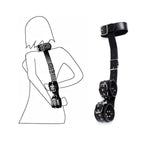 Neck To Back Wrist Cuffs Restraints Collar Handcuffs Bondage Leather Harness Bondage Set Bdsm Sex Games Play Restraint Kit Fetish Erotic Sex Toy For Couples