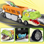 11 In 1 Dinosaur Toys, Dinosaur Toys For Kids 3-5, Dinosaur Truck With 10 Pull Back Cars, Toddler Boy Toys Age 3 4 5, Boy Birthday Gifts With Sounds & Lights & Spray
