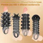 4 Pcs Silicone Penis Sleeves, Cock Sheath Penis Ring, Penis Enlargement And Delay Sleeve, Cock Extender, Sm Men'S Cock Ring Bondage Restraint Sex Toy