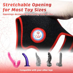 Strap On Harness Adult Sex Toys, Comfortable Elastic Neoprene Strapon Harness, Soft Skin-Friendly, Adjustable Velcro Straps, For Men, Women, Lesbian Couples, Pegging Play, Fits Waist 23''-54''