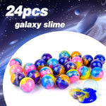 Christmas Slime Party Favors,24 Pack Galaxy Slime Balls-Stretchy, Non-Sticky, Mess-Free For Kids, Stress Relief,Halloween&Christmas Slime,Classroom Rewards