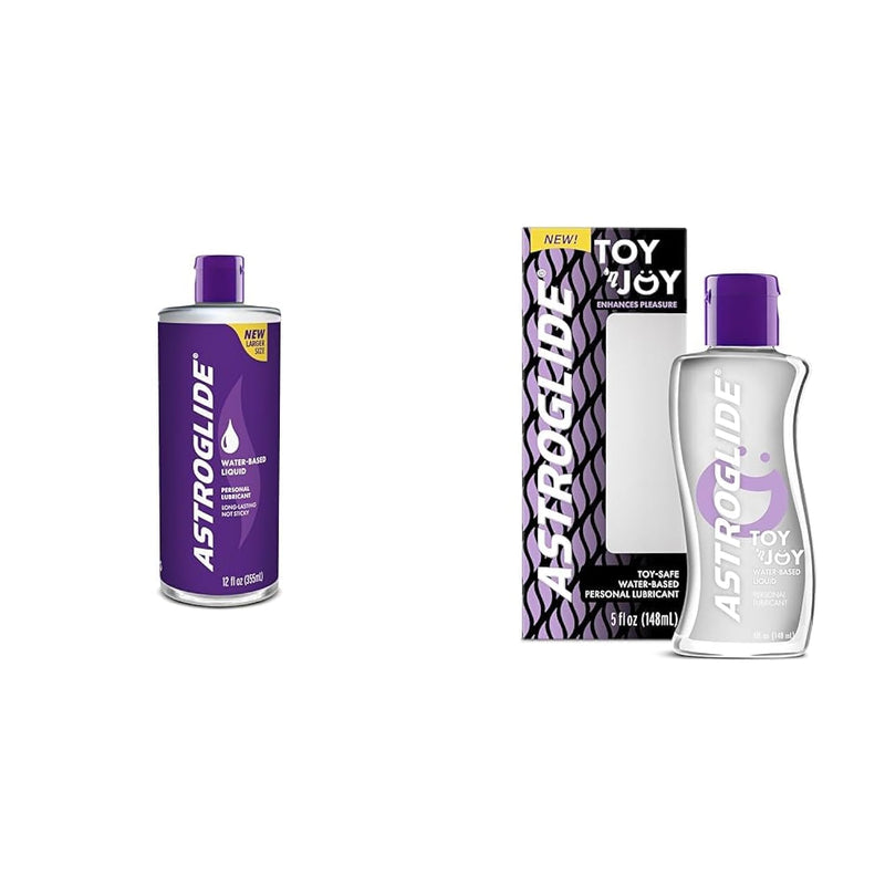 Liquid Personal Lubricant (12Oz), Water Based Lube & Personal Lubricant, 5Oz - Toy-Safe, Water-Based, Condom Compatible
