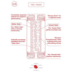 TENGA TOC-004US Ultra-Size Pre-Lubricated Double-Hole Male Masturbator Cup With Powerful Suction