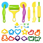 Dough Tools Set for Kids Ages 2-4, 25pc Play Accessories with Molds Cutters