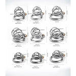 Chastity Cage For Men Steel Cock Cage With Penis Ring Male Ventilation Small Chastity Devices Locked Penis Exercise Sex Toy For Adult (2-Ring-45Mm)