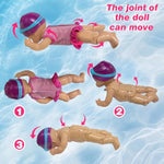 Swimming Baby Doll - 2025 New Swimming Dolls For Pool, Cute Realistic For Pool Bathtub With Movable Joints, Waterproof Swimmer Doll