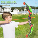 Bow And Arrow Set For Kids - Archery Toy Set - Led Light Up With Suction Cup Arrows, Target & Quiver, Indoor And Outdoor Toys For Children Boys Girls