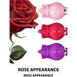 Silicone Female Rose Licking Vibrator - Multi-Function Clitoris Vibrator With 12 Vibration Modes - Rechargeable & Very Quiet Sex Toy For Women (Red)