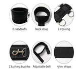 Bdsm Neck To Wrist Restraints Sets Adjustable Behind Back Handcuffs Collar Harness Fetish Slave Wrist Cuffs Necklace Sm Games Tool Sex Toys For Couples Adult Unisex Beginners