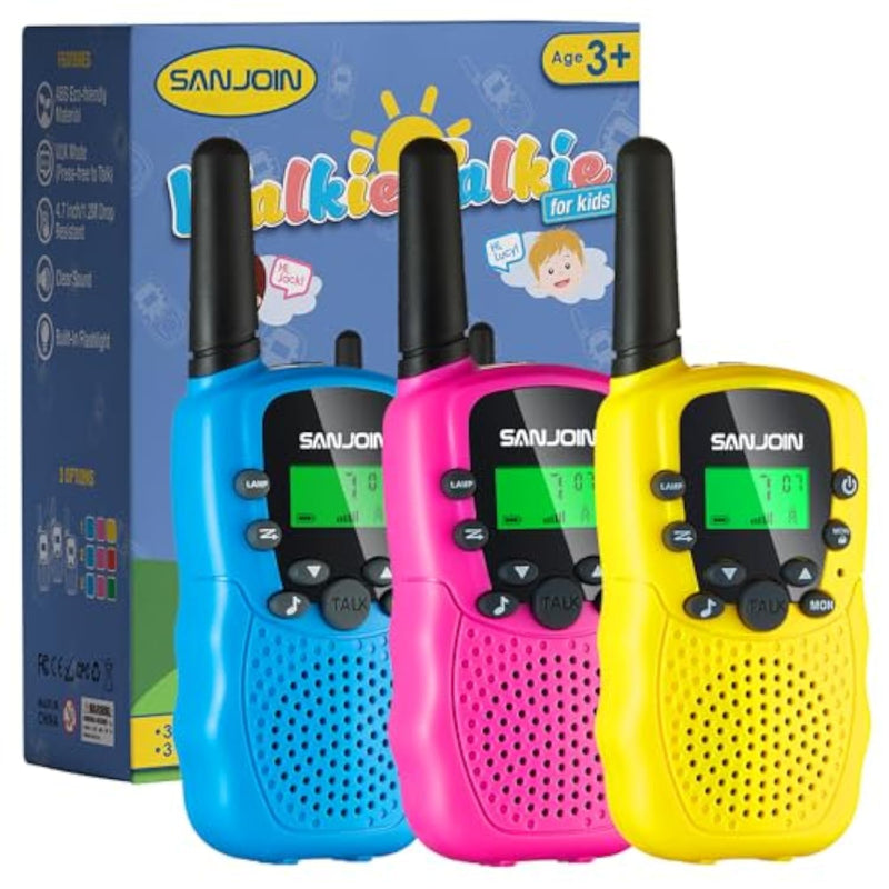 Kids Walkie Talkies for Outdoor Play, 2-Pack, Suitable for 3-12 Year Old Boys and Girls