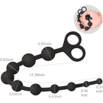 Anal Beads Silicone Butt Plugs Anal Trainer Plug Pull Ring Chain With 10 Beads G-Spot Prostate Massage Masturbation Sex Toys For Men Women And Couples