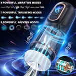 Automatic Male Masturbator Penis Pump, Adult Toy Male Sex Toys With 9 Vibrating & 7 Thrusting & 5 Sucking, Hands Free Pocket Pussy Sex Machine With 3D Realistic Textured, Heating, Real Voice