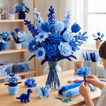 Blue Pipe Cleaners, 12 Inch, 300 Pcs, Chenille Stems for DIY Crafts and Party Decorations
