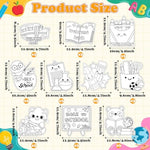 30 Pcs Back to School Coloring Magnet Craft Kit, DIY Welcome Back Classroom Activity