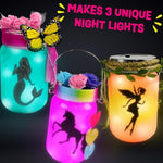 Light-up Unicorn Fairy & Mermaid Lanterns Craft Kit - Christmas Gifts for 8-12 Year Old Girls