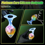 Large Silicone Crystal Butt Plug, Glass Anal Plug Inside Anal Strecher, Anal Dilator Training For Women And Men, Wearable Buttplug Anal Trainer Luxury Jewelry Buttplug, Fantasy Adults Sex Toy