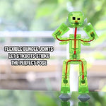 Stikbots, Set Of 4 Clear Stikbot Poseable Action Figures And Mobile Phone Tripod, Stop Motion Animation Toys, Great For Kids Ages 4 And Up