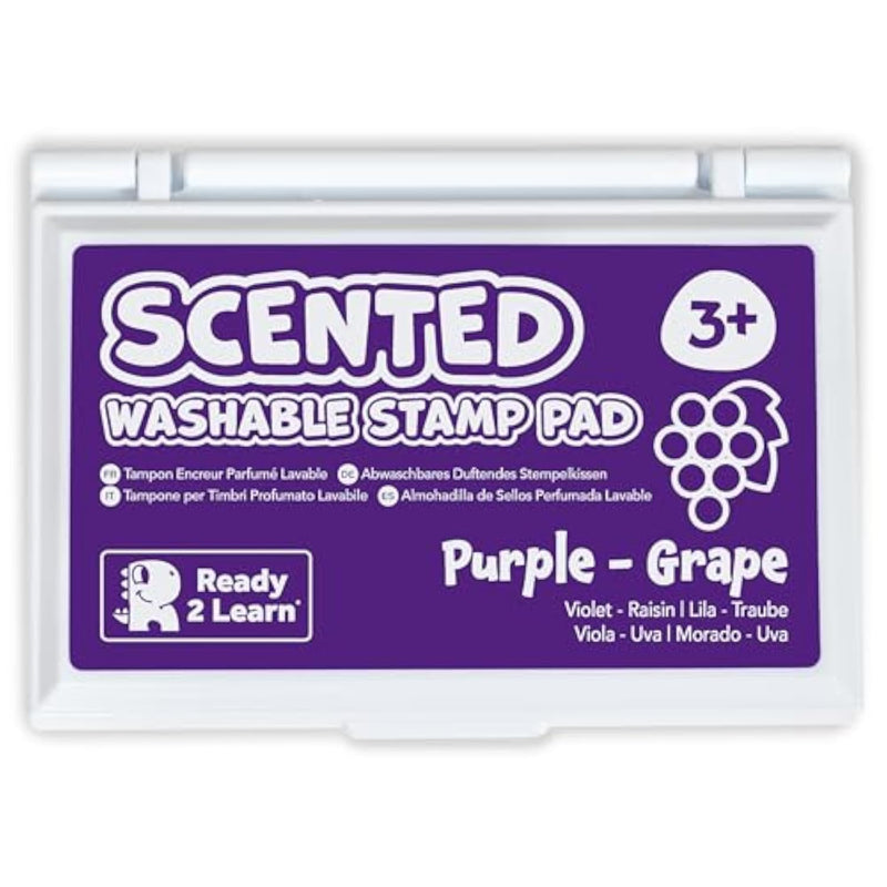 Purple Grape Scented Stamp Pad for Kids, Washable Acid-Free Ink for Crafts