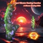 9.1" Monster Fantasy Dildos For Women,Liquid Silicone Stimulate Prostate Massage Anal G Spot With 10 Vibration Modes Sex Toys,Games For Couples Men Lesbian (Green)