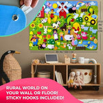Farm Felt Board For Toddlers 61 Pcs - Double-Thick Felt Board Story Set With Large 39?27,7 In. Durable Wall Activity Panel - Ideal For Storytelling Indoor Toddler Activities And Classroom