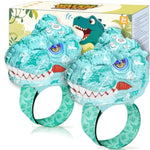 Walkie Talkies For Kids 2 Pack - Dinosaur Toys For Boys Age 3-12 T-Rex Adjustable Wrist Strap Long Range Clear Sound Outdoor Camping Gears Christmas Stocking Stuffers Birthday Gifts, Blue