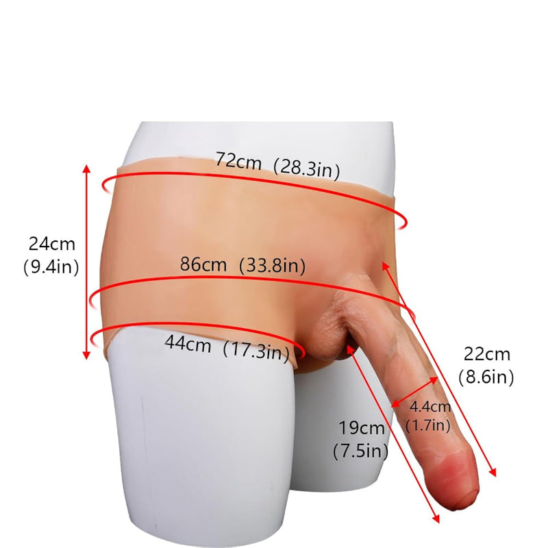 8.6 Inch Strapless Strap On Dildo High Elastic Solid Dildo Underwear Dildo, Silicone Wearable Women G Spot Panty Dildo Adult Sex Toy For Women Couples, Skin Color