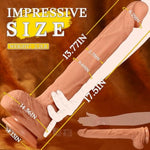 17.5Inch Super Long Dildo, Realistic Silicone Large Anal Dildos With Small Glans For G-Spot Stimulator & Anal Trainer, Flexible Thick Xxl Dildo With Suction Cup Huge Anal Plug Toy For Women Men Gay