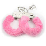 Furry Adjustable Sex Handcuffs With Keys,Ankle Bracelets,Sm Adult Plush Stainless Steel Bondage Fetish Handcuffs,Adult Sex Toys?Halloween Cosplay Party Stage Police Costume Prop (Pink)