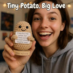 Daughter Gifts - Handmade Positive Crochet Potato Doll With 30 Signs - Cute Birthday Gifts For Daughter, Stepdaughter, Bonus Child, Teen Or Adult Daughters - Thoughtful Present From Mom Or Dad