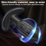 Anal Sex Toy Vibrator, 4Pcs Vibrating Anal Butt Plug Training Kit, Remote Control 10 Vibration Modes Adult Anal Sex Toys Vibrators With Flared Base Prostate Sex Toys For Beginner Advanced User- Blue