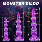 Silicone Suction Cup Dildo Mount Set With 3 Pcs Monster Knot Dildos (7.9", 10", 13") Strap On To Sex Swing Chair Ride, Realistic Large Fantasy Horse Dildo Pillow Machine Saddle Sex Toy For Women Men