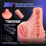 Male Masturbator with Dual Sleeves - 7.5in Pocket Pussy