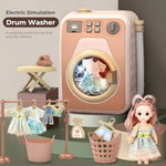 Toy Washing Machine,Water-Filled Washer And Dryer Playset For Kids